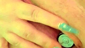 Horny BBW masturbates with toys in homemade rough session, craving hardcore action.