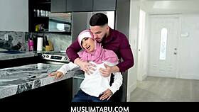 Sexy Arab Hijab Student Visits Big Cock Teacher At Home