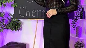 Wow! Sexy Milf in Coffee Nylon Stockings at Club