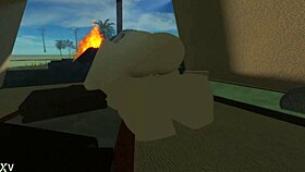 fucking a fan in roblox sex session with intense action