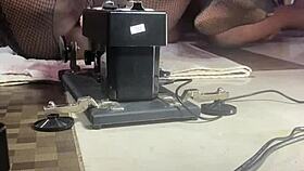 the blackpussy porn star fucks a sex machine with smooth operator