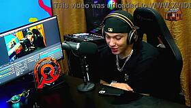 Ruan Asked for Kiss from Bruna Lambertini, She Sat Naked on His Lap, Dick Rose - Podcast Pópum no Barraco Complete in Sheer Red!