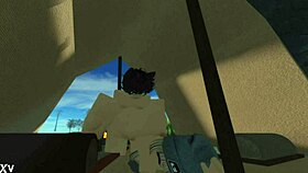 fucking a fan in roblox sex session with intense action