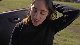 horny teen sucked and swallowed me on our road trip? amateur pov action!