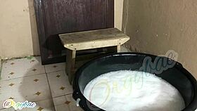 Weekend laundry as a housewife