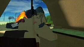 fucking a fan in roblox sex session with intense action