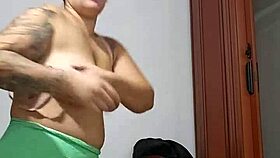 She heads to the gym to flash her body at the guys.