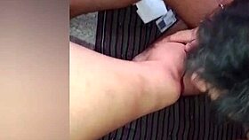 Slave licks my legs then takes my pussy hard!