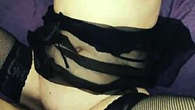 Is the sex graceful with this slender milf in fishnets?