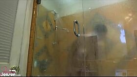 Why does Jelena Jensen shake her perfect tits after a hot shower?