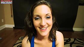 Ryann moans during footjob and fingering