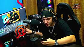 Ruan Asked for Kiss from Bruna Lambertini, She Sat Naked on His Lap, Dick Rose - Podcast Pópum no Barraco Complete in Sheer Red!