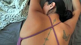 Curvy Latina Tara Rico fucks stepbrother in leggings, bent over for big ass cardio.