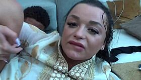 damn! bbc slams arab cuckold milf as husband films the action