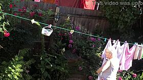 Sexy neighbor flaunts her big tits and ass