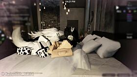 She returns after a month for more fun with a follower, part 1 of 2