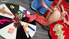 Two Thrusting Dildos Destroy Her Tight Pussy In Homemade Scene