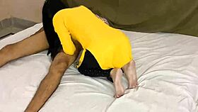 punjabi hot stepmom engages in naughty family sex with hindi audio.