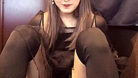 Asian ladyboy masturbates in solo video