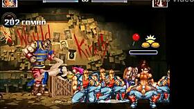 hentai mugen level 1 fighter in a group battle