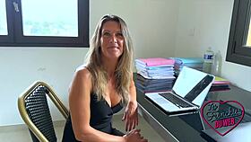 Milena, the sexy MILF, adores big cocks in this amateur video