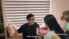 Silvana lee gives blowjob to huge cock guy 😍