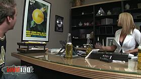 Horny blonde MILF with big ass gets fucked by big cock