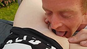 British milf gives footjob leading to orgasm