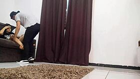 Latina in dress without panties hopes technician fucks her