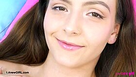 Sweet Teen Brunette Emotionally Reveals Her Sexy Body In Photoshoot.