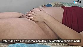 married housewife enjoys riding and gets interrupted at the door