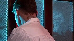 Why does milf Stacey Saran rub her pierced clit while getting pounded?