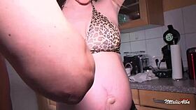 Oh wow, this pregnant German babe is getting a huge creampie in her 8th month!