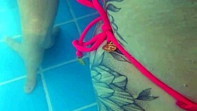 Petite Latina's Tight Pussy In Risky Outdoor Pool Bareback Sex