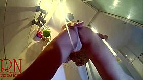 Hidden Cam Catches Girl Stripping In Shower