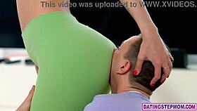 Curvy European Milf Stepmom Gets Stepson's Help for Hardcore Stretching.