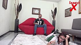 She fucks her friend's stepfather after his training session.