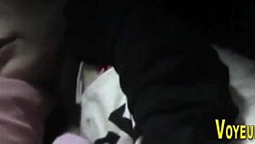 asian babe masturbates with toys outdoors, watched through window, reaching orgasm in high definition