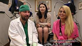 Mina Moon sucks dick and gets fucked twice in the hospital