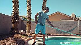 Big boobs blondes fuck the pool guy.