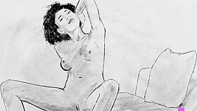 Curly latina Bruna Rocha poses naked exposing her amazing body and tits in striptease