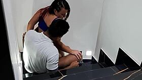 i licked my hot stepsister's ass on the stairs, but it was an error