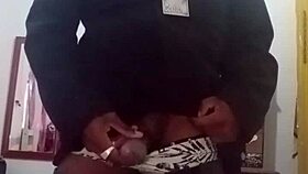 Big black guy calls on zap for fun