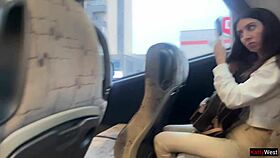 Public dick flashing - girl saw my dick on the bus and helped me cum with her hand