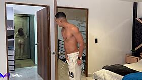 Spying On Big Ass Stepsis In Shower! Hard Fuck!