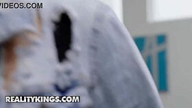 Angel Young desk fucks Quinton intensely