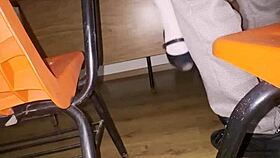 Latina skinny student in college roleplay has sex in classroom outdoor 😍