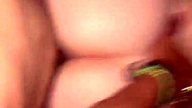 Creamy pussy white girl takes that big dick, moaning loudly