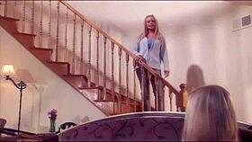 Bridgette and Teen Holly Split Anal Cock in Wild Threesome with Stockings and Gaping