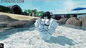 Having passionate wet activities with my personal companion.